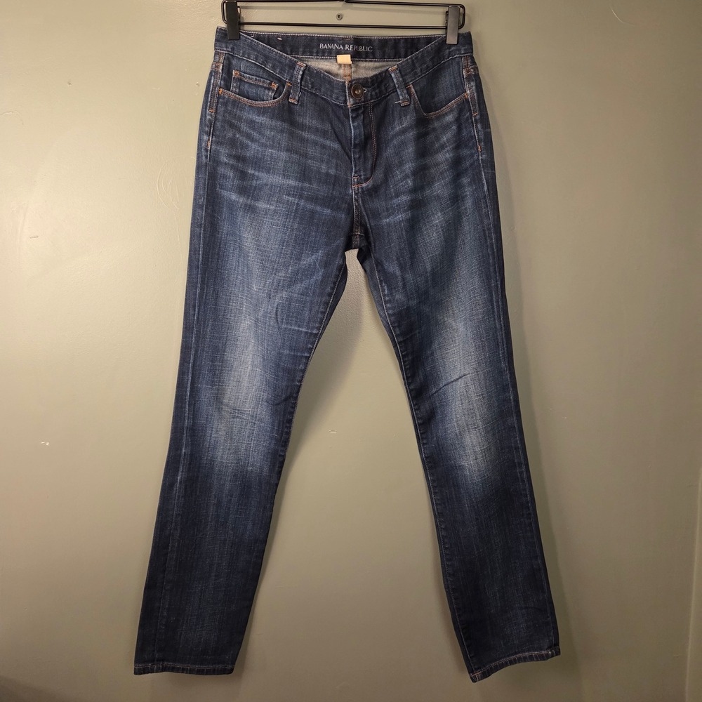 Banana Republic Women's Mid Rise Skinny Jeans Size 30 Dark Wash Denim